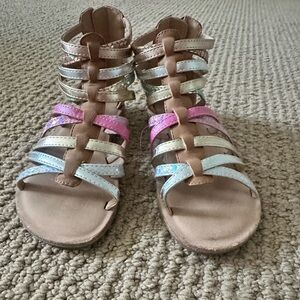 Tucker + Tate Brown and Pink Gladiator Sandals
